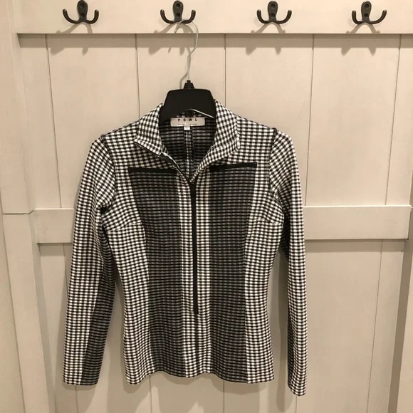 Proenza Schouler Checkered Turtleneck Zip Up - Picture 2 of 7